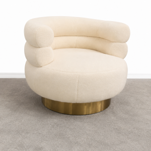 Fotelis Fayah white teddy