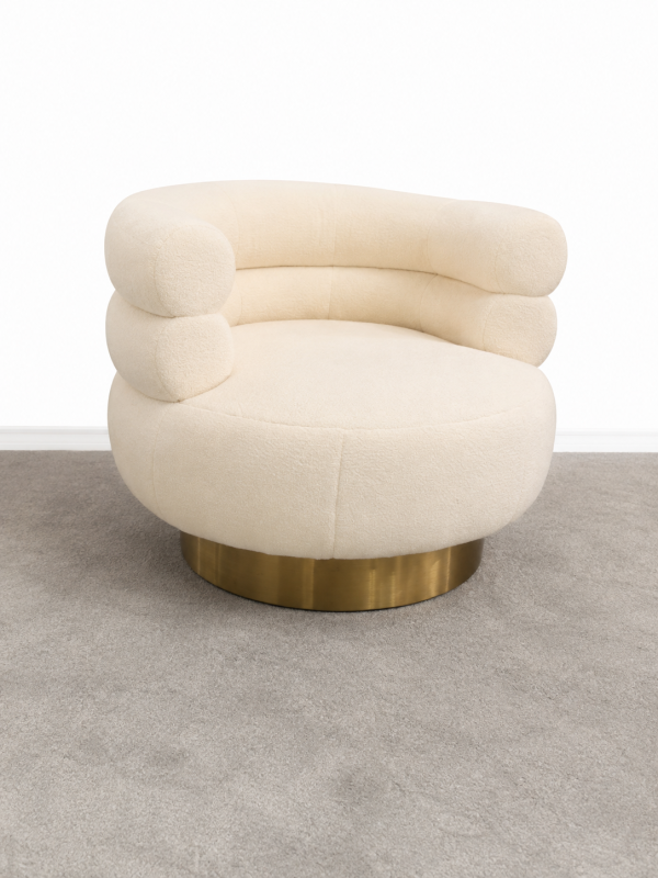 Fotelis Fayah white teddy