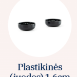 Plastikinės (juodos) 1,6 cm