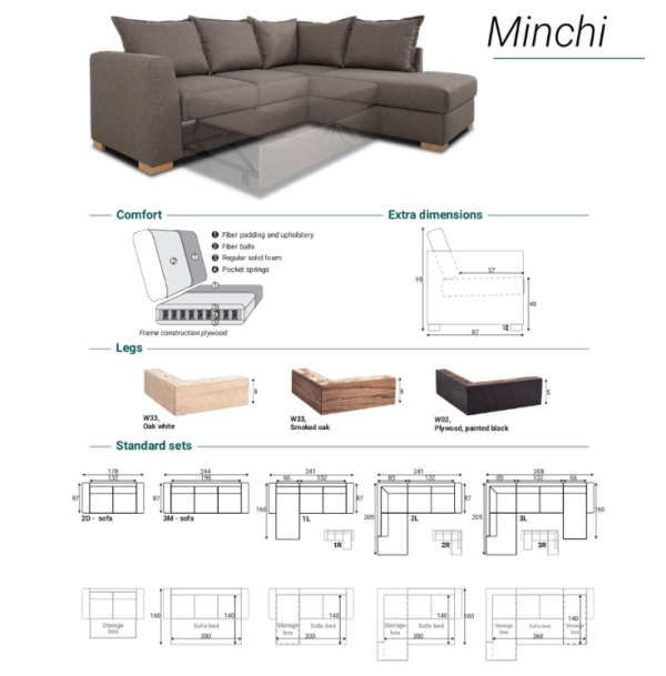 MINCHI 2L/R MINKŠTAS KAMPAS