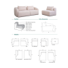MODULINĖ SOFA „SORI 3,5 S“