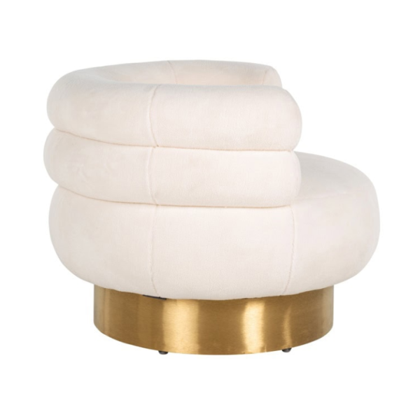 Fotelis Fayah white teddy