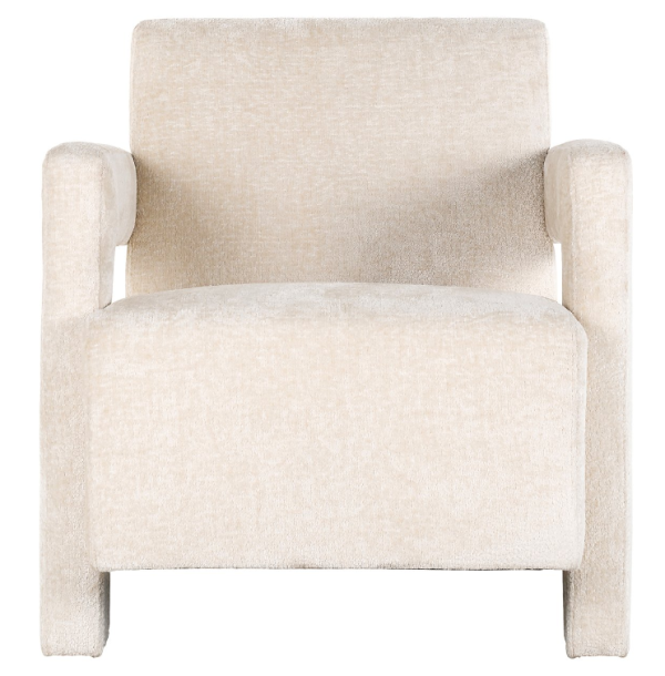 Easy Chair Devanto white chenille Richmond fotelis