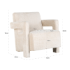 Easy Chair Devanto white chenille Richmond fotelis