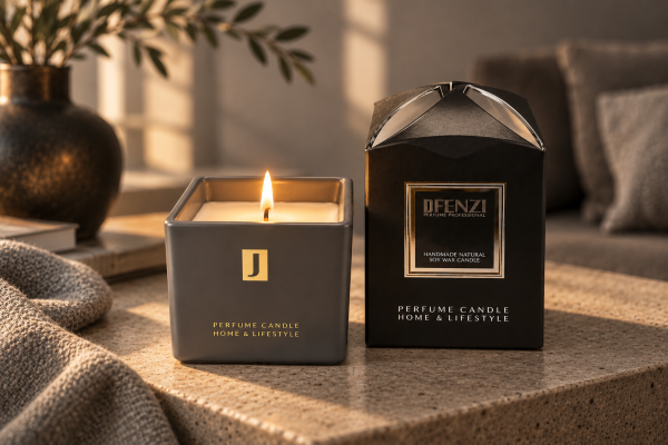 JFENZI kvapioji sojų vaško žvakė – „Hugo Boss The Scent“ aromatas