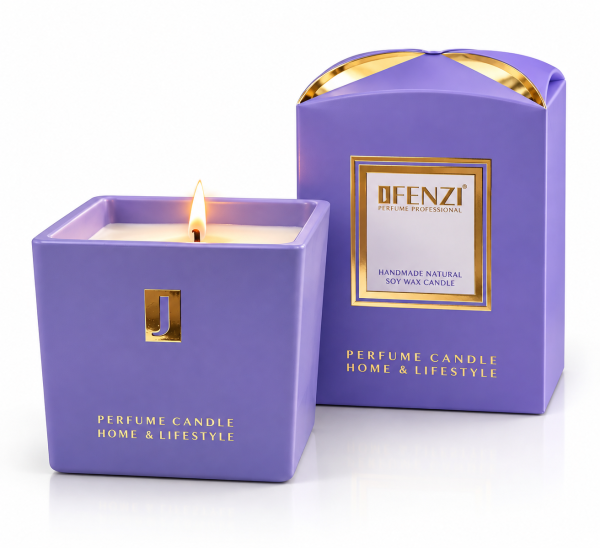 žvakė violetinė JFENZI kvapioji sojų vaško žvakė – „God Is A Woman“ aromatas